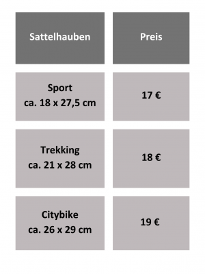 Preisliste Sattelhauben