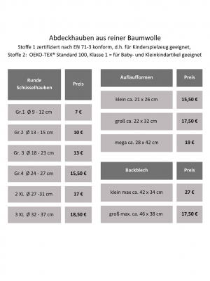 Preislisten Hauben Oekotex2