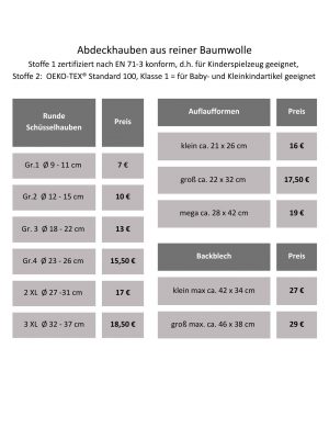 Preislisten Hauben Oekotex